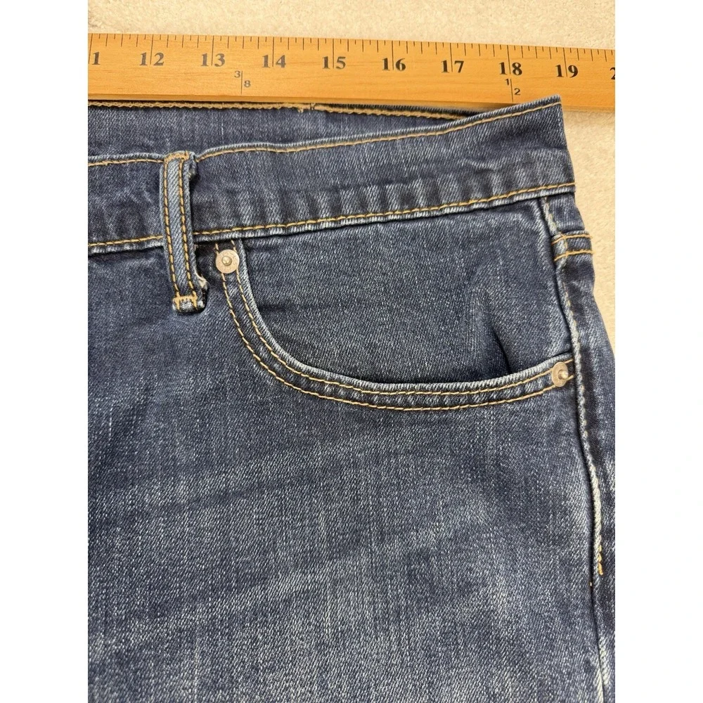 Levis 527 Jeans Men 38x25 Blue Slim Boot Distressed Whisker Denim Western -Altd.